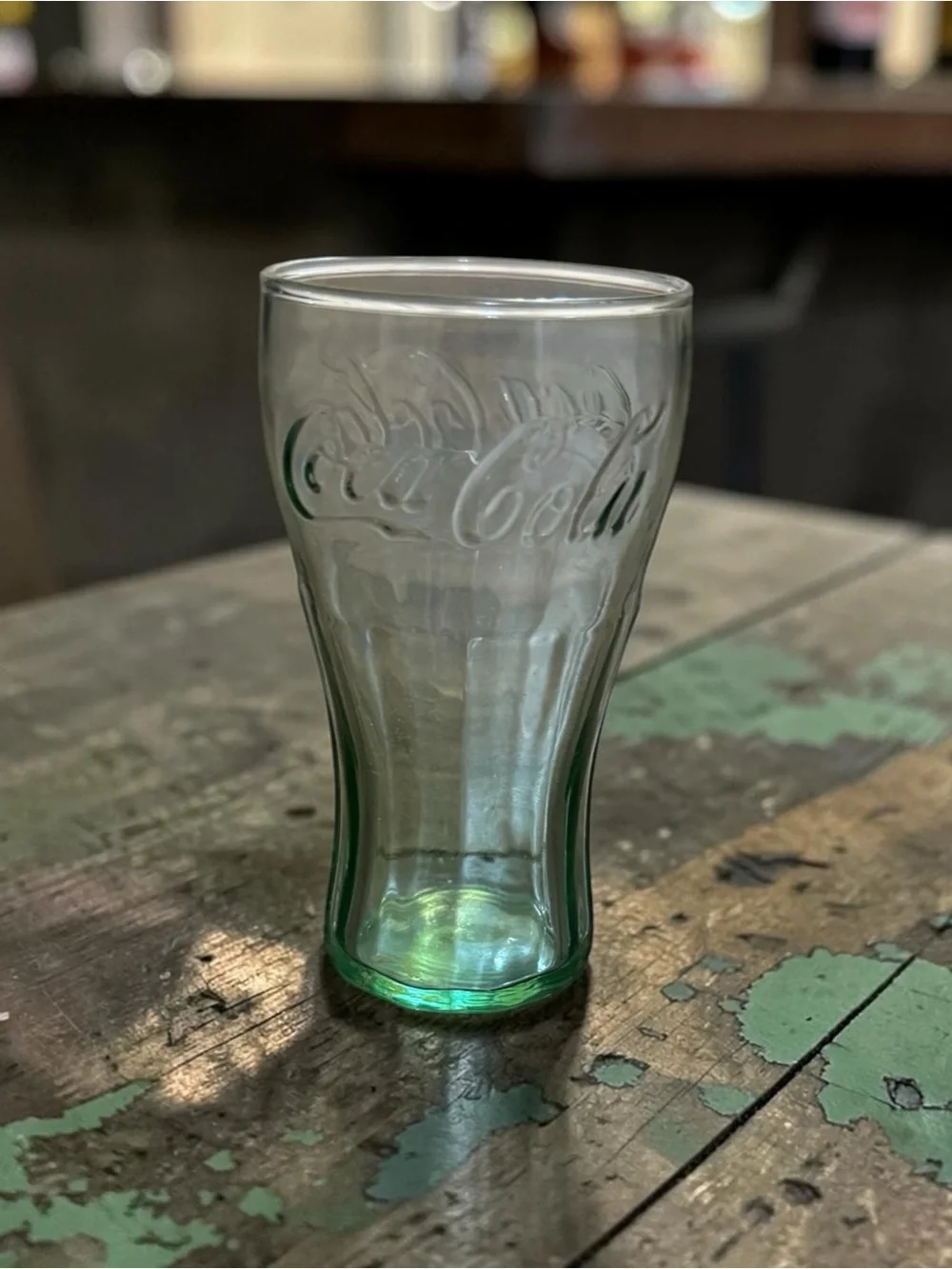 Vintage Coca Cola Libbey Green Tinted‎ Mini Tumbler 4 1/2
